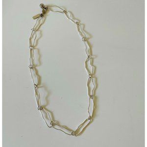 Sterling silver paperclip necklace